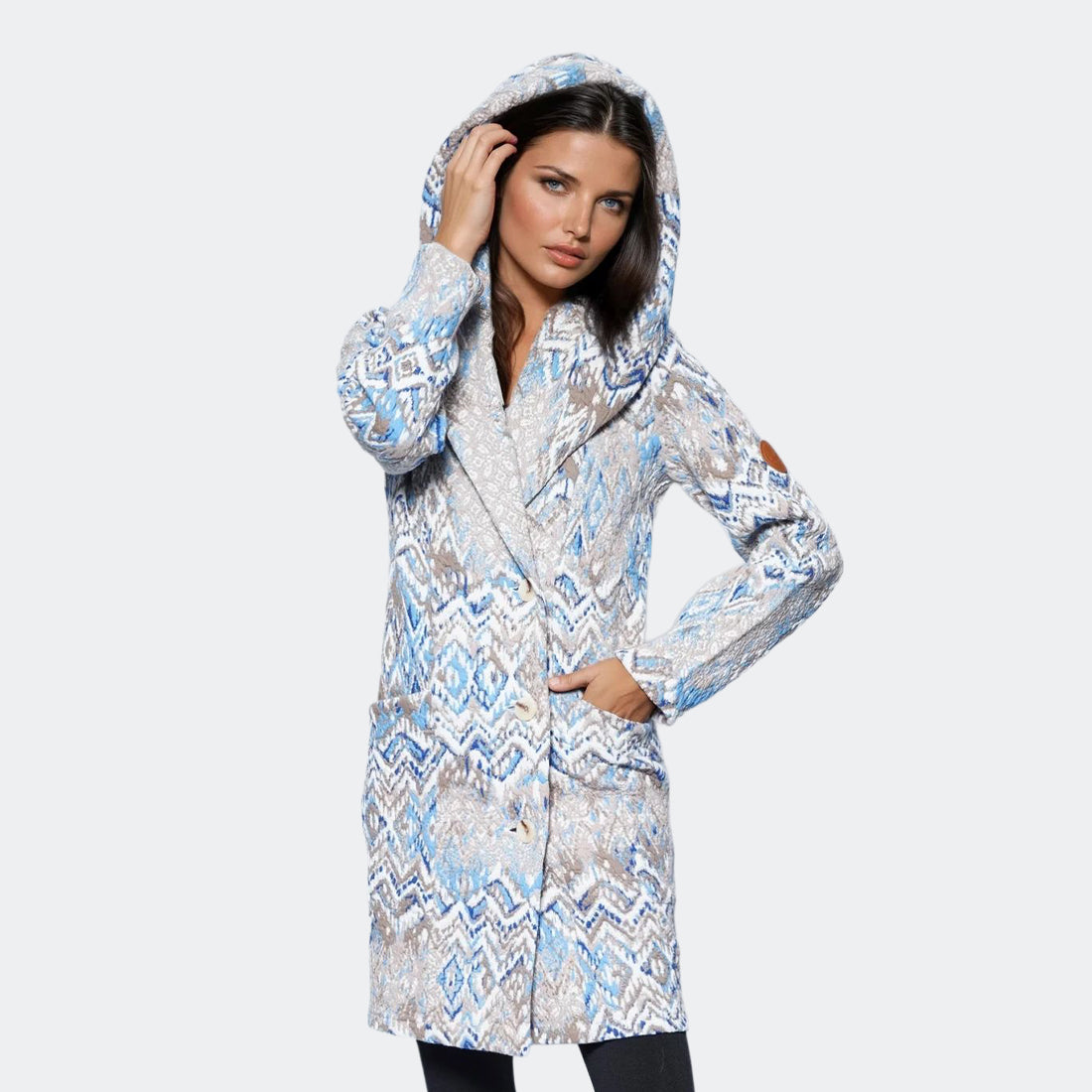 Heidi Coat - Aztec - Taupe Multi | Tonia DeBellis
