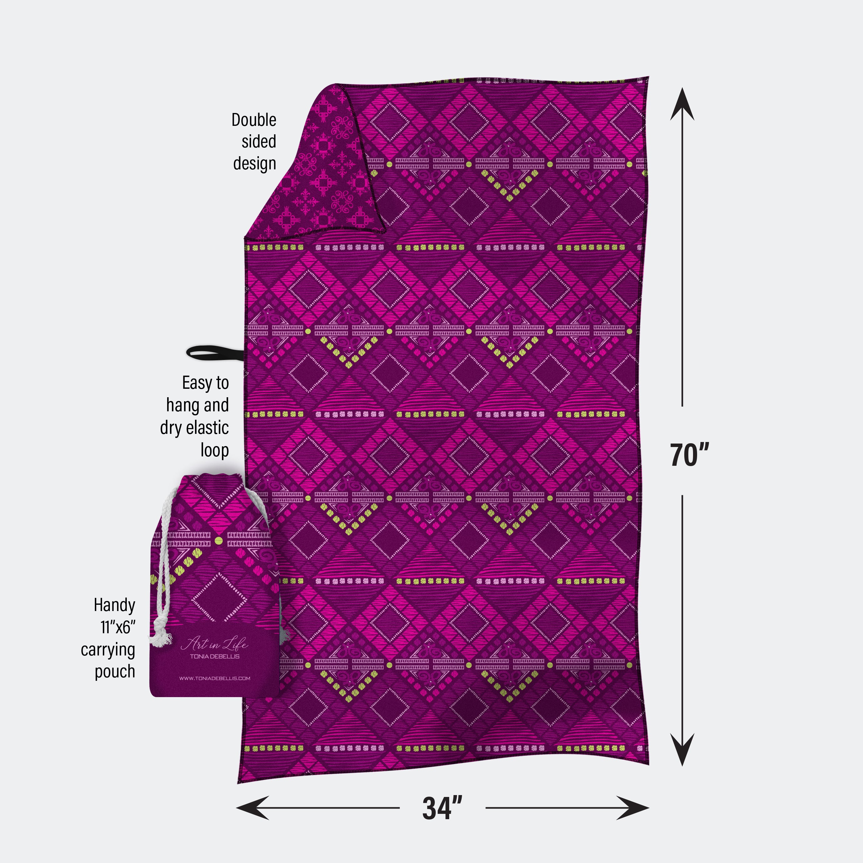 Microfiber Towel - Tile - Love Potion