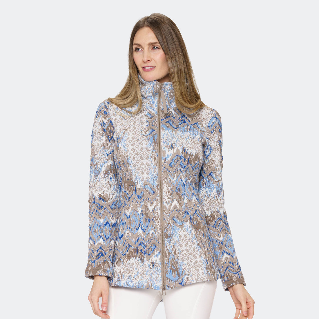 Denver Jacket - Aztech Taupe Multi | Tonia DeBellis