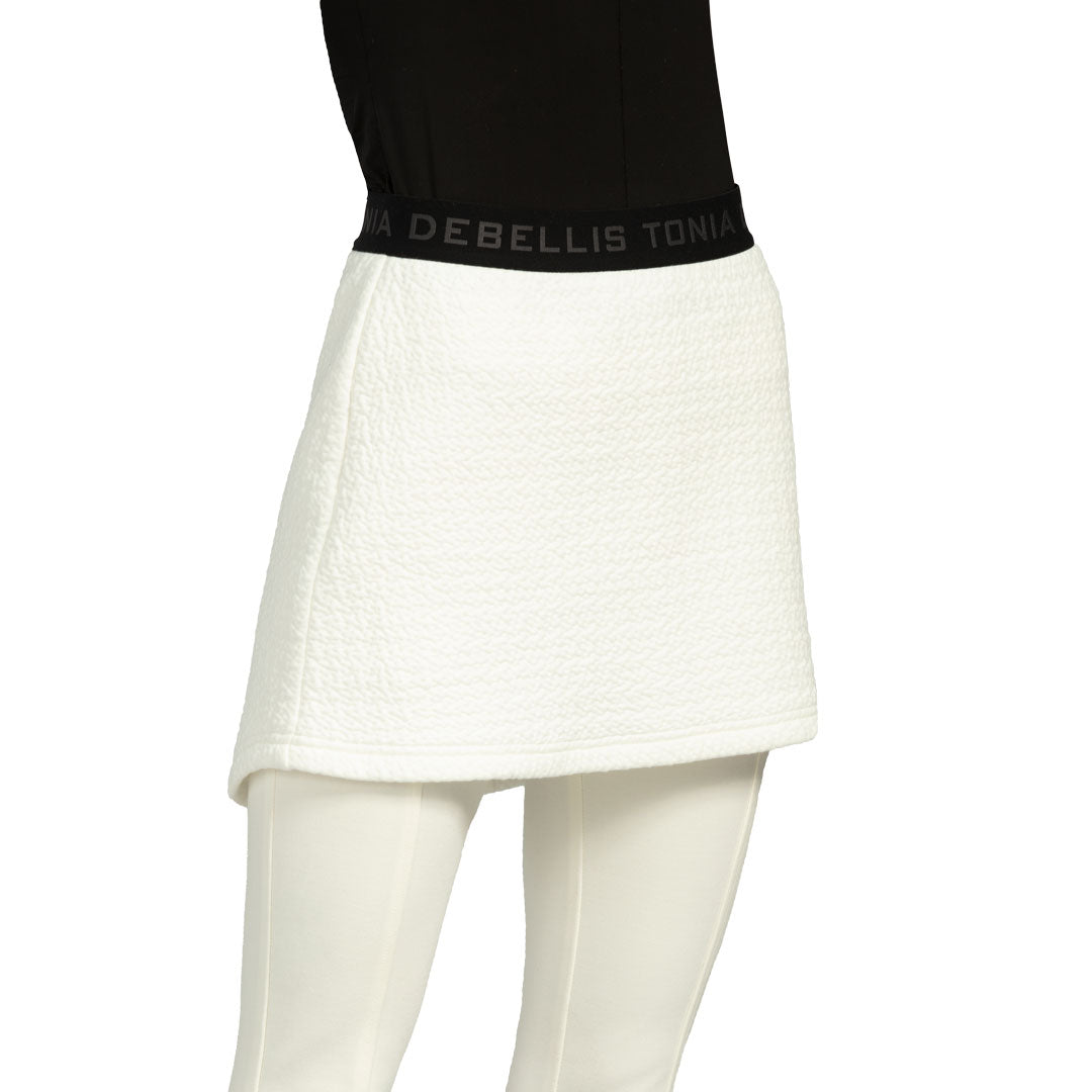 Ski Skirt in Uniquilt Ice (Ivory) Tonia DeBellis Designer