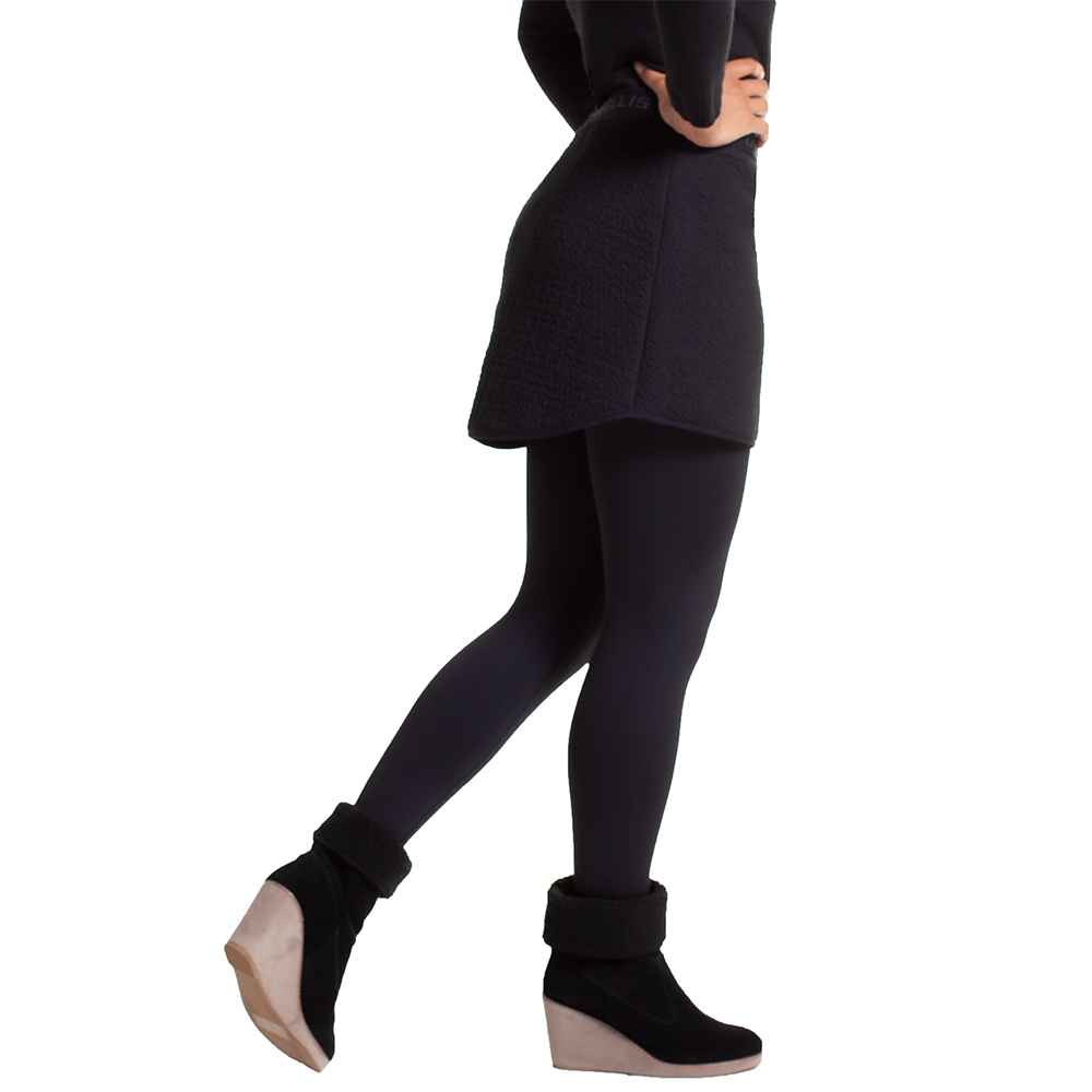 Tonia DeBellis Ski Skirt in Uniquilt Black - back view