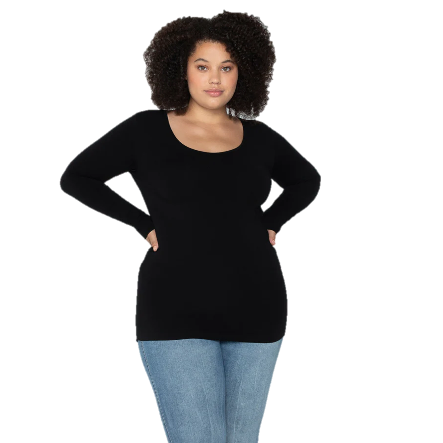 Tonia DeBellis | Smooth-up seamless Scoop Neck - BLACK 